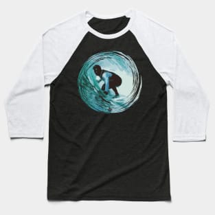 Texas Style Lone Surfer Baseball T-Shirt